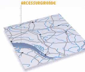 3d view of Arces-sur-Gironde