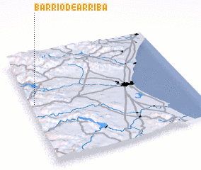 3d view of Barrio de Arriba