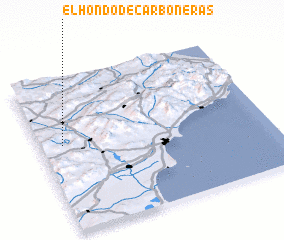 3d view of El Hondó de Carboneras