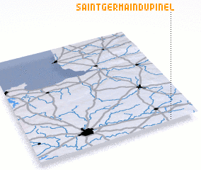 3d view of Saint-Germain-du-Pinel