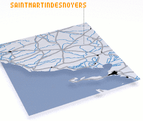 3d view of Saint-Martin-des-Noyers