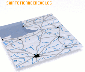 3d view of Saint-Étienne-en-Coglès