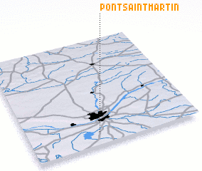 3d view of Pont-Saint-Martin