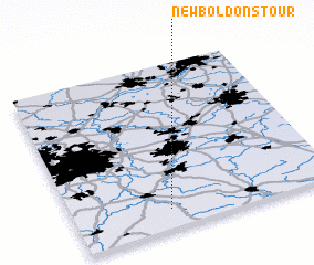 3d view of Newbold on Stour