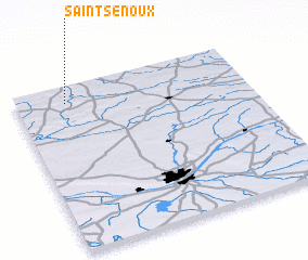 3d view of Saint-Senoux