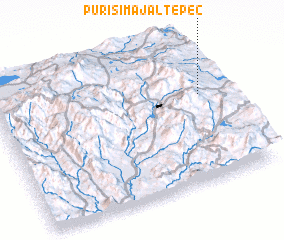 3d view of Purísima Jaltepec