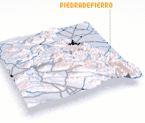 3d view of Piedra de Fierro