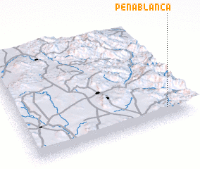 3d view of Peña Blanca