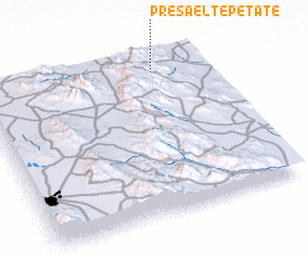 3d view of Presa El Tepetate