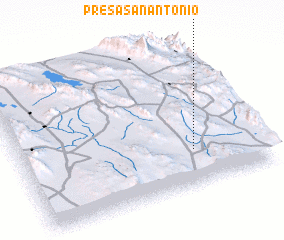 3d view of Presa San Antonio