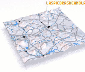 3d view of Las Piedras de Amolar