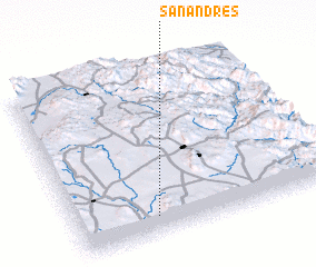 3d view of San Andrés