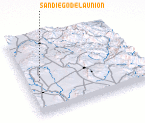 3d view of San Diego de la Unión