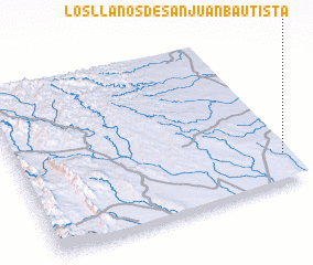 3d view of Los Llanos de San Juan Bautista