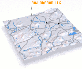 3d view of Bajío de Bonilla