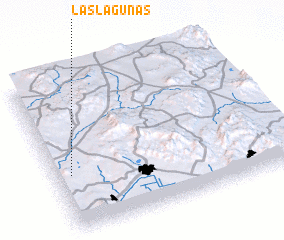 3d view of Las Lagunas