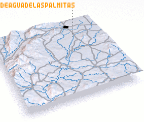 3d view of Ojo de Agua de las Palmitas