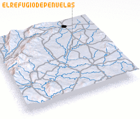 3d view of El Refugio de Peñuelas