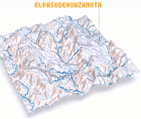 3d view of El Paso de Huazamota