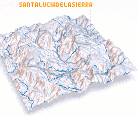 3d view of Santa Lucía de la Sierra