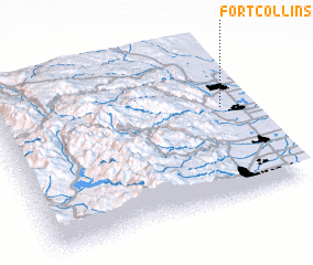3d view of Fort Collins