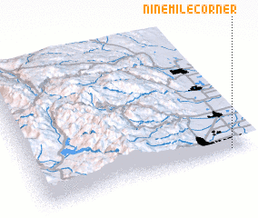 3d view of Ninemile Corner