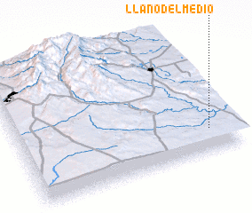 3d view of Llano Del Medio