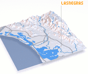 3d view of Las Negras