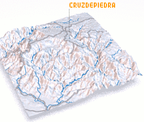 3d view of Cruz de Piedra