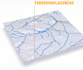 3d view of Torreón de las Vacas