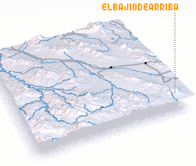 3d view of El Bajío de Arriba