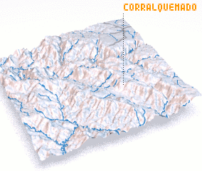 3d view of Corral Quemado