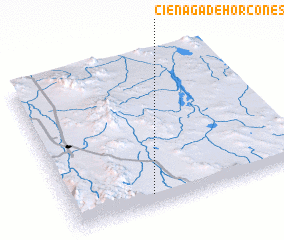 3d view of Ciénaga de Horcones