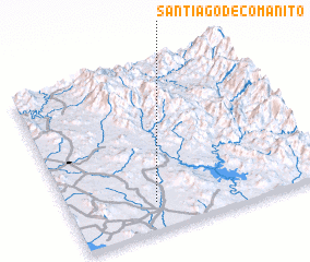 3d view of Santiago de Comanito