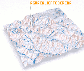 3d view of Agua Caliente de Peña