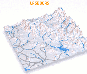 3d view of Las Bocas