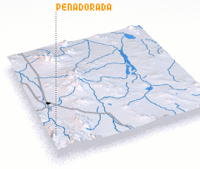 3d view of Peña Dorada