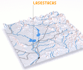 3d view of Las Estacas