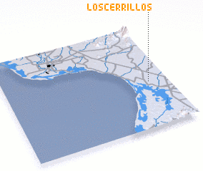 3d view of Los Cerrillos