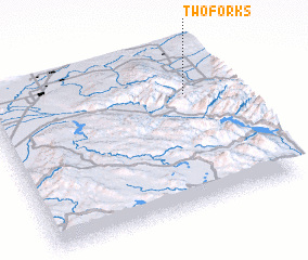 3d view of Two Forks