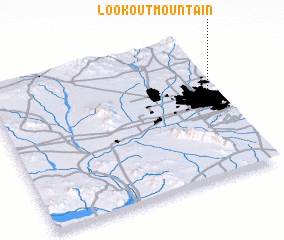 3d view of Lookout Mountain