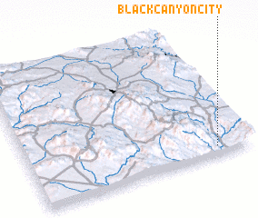 3d view of Black Canyon City
