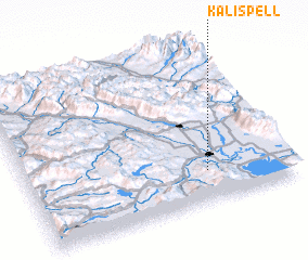 3d view of Kalispell