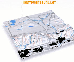 3d view of West Puente Valley