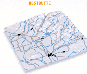 3d view of West Butte