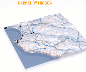 3d view of Carmel-by-the-Sea