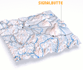 3d view of Signal Butte