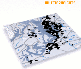 3d view of Whittier Heights