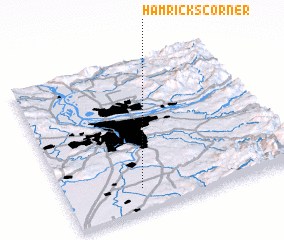 3d view of Hamricks Corner