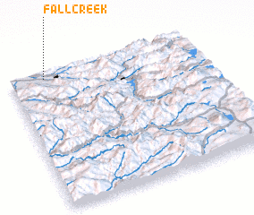 3d view of Fall Creek